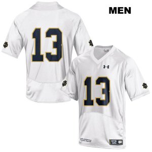 Notre Dame Fighting Irish Men's Paul Moala #13 White Under Armour No Name Authentic Stitched College NCAA Football Jersey EXJ0099SL